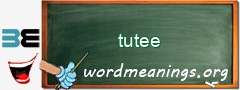 WordMeaning blackboard for tutee